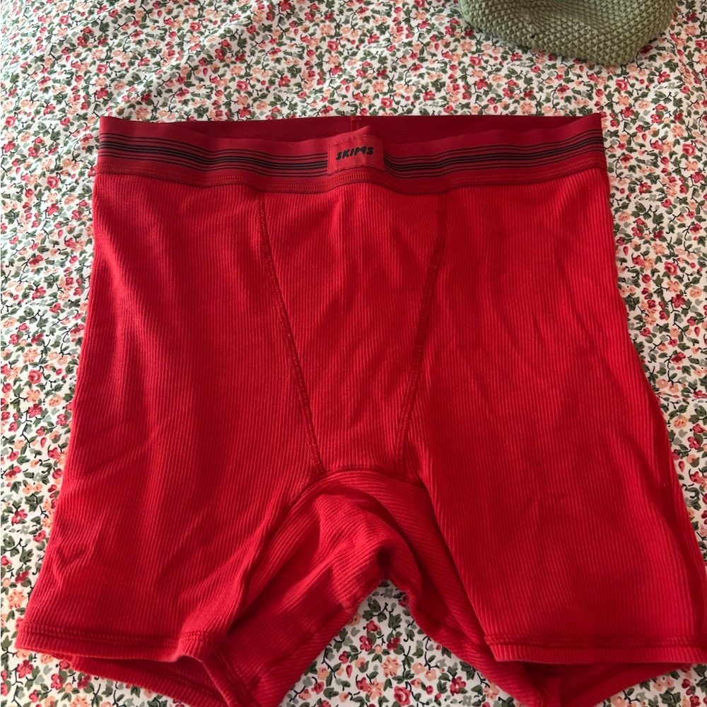 SKIMS Red Stretchy Boxer Briefs
